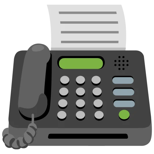 The fax machine emoji.