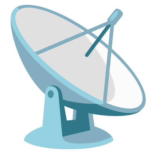 A satellite antenna, used for receiving satellite signals.