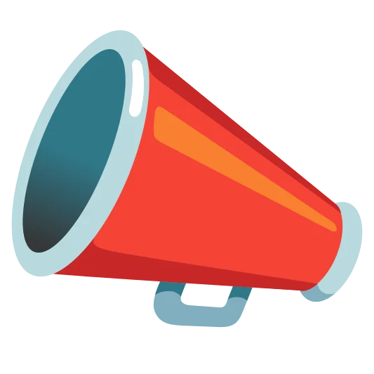 A megaphone, used for projecting the voice over a long distance.