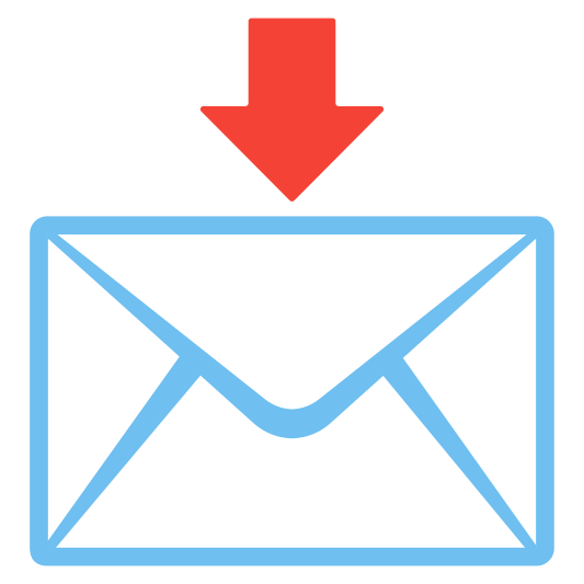 The envelope with arrow emoji.