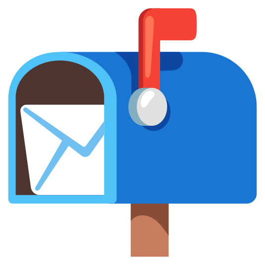The open mailbox with raised flag emoji.