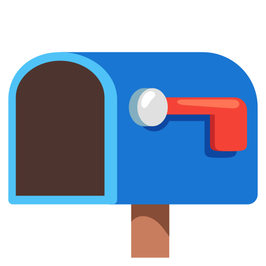 The open mailbox with lowered flag emoji.