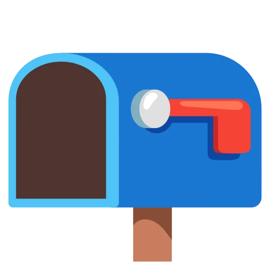 The open mailbox with lowered flag emoji.