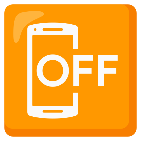 The mobile phone off emoji.