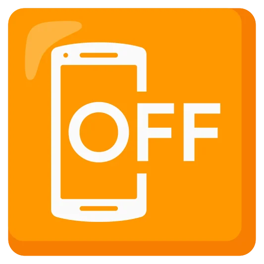 The mobile phone off emoji.