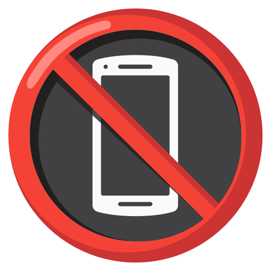 The no mobile phones emoji.