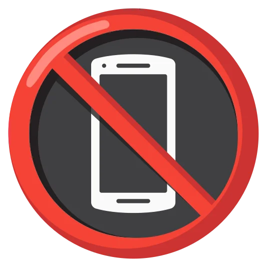The no mobile phones emoji.