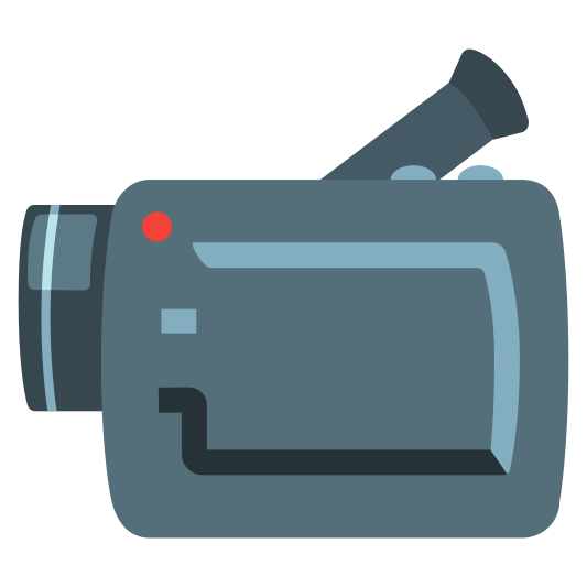 A video camera, used to capture video footage.