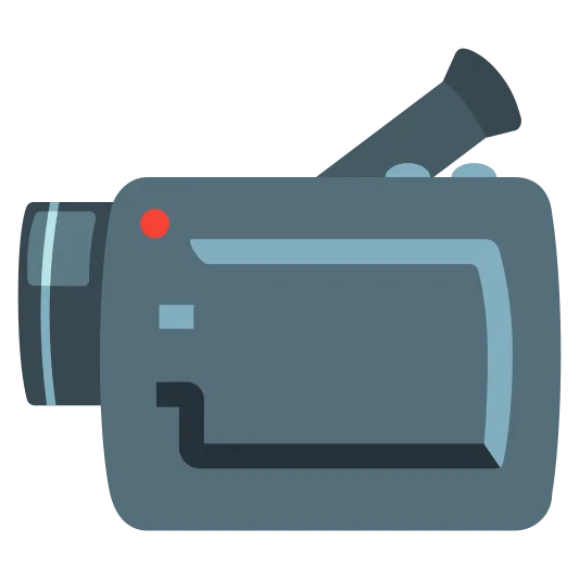 A video camera, used to capture video footage.