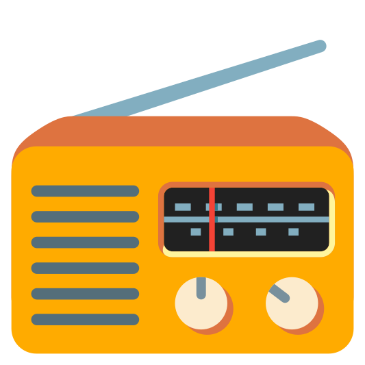 A radio receiver, used for receiving and playing broadcast audio content.
