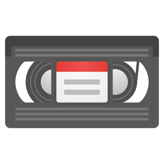 A videocassette, used for recording and playing back video content.