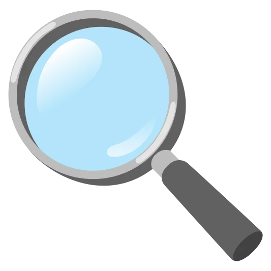 The magnifying glass tilted left emoji.