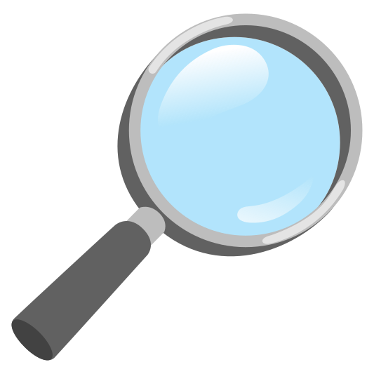 The magnifying glass tilted right emoji.