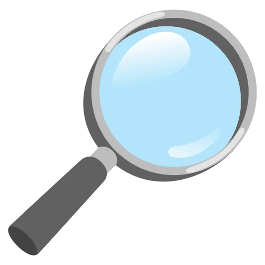 The magnifying glass tilted right emoji.