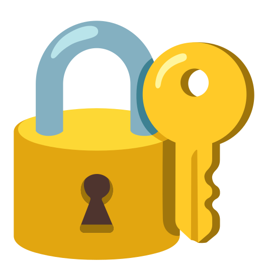 The locked with key emoji.