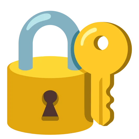 The locked with key emoji.