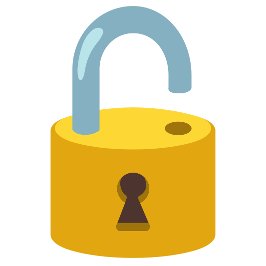 The unlocked emoji.