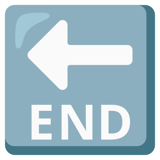 The end arrow emoji.