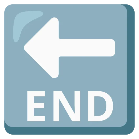 The end arrow emoji.