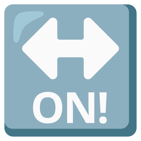 The on! arrow emoji.