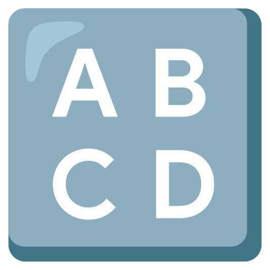 The input latin uppercase emoji.