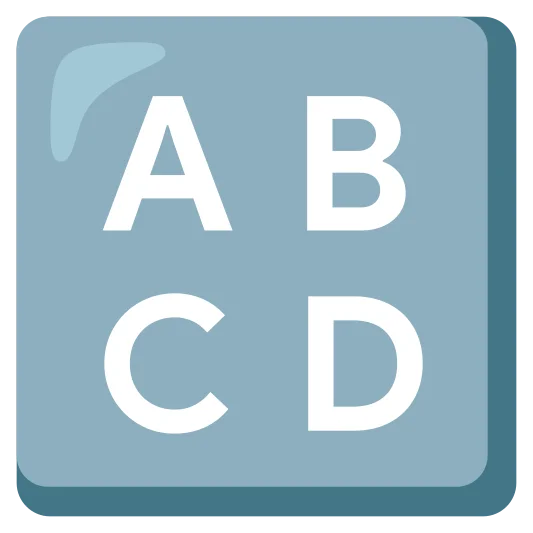 The input latin uppercase emoji.