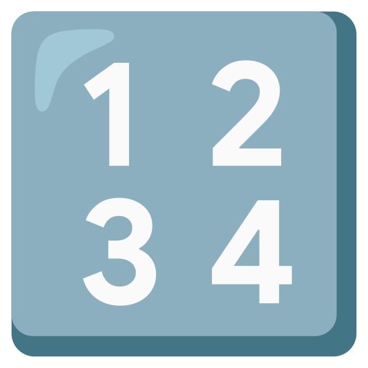 The input numbers emoji.