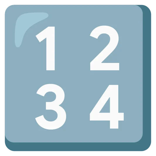 The input numbers emoji.