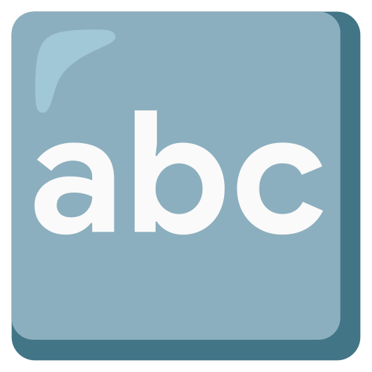 The input latin letters emoji.