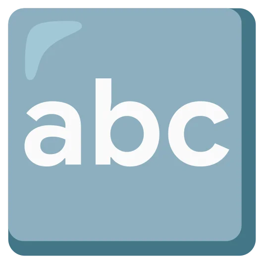The input latin letters emoji.