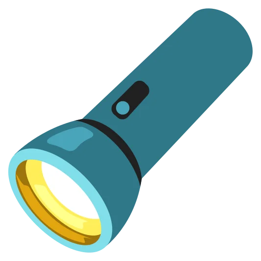 The flashlight emoji.