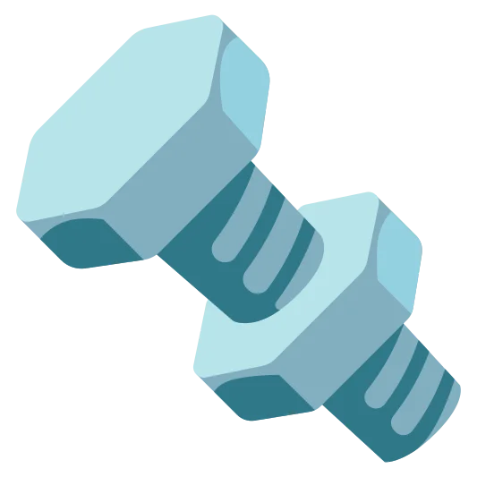 The nut and bolt emoji.