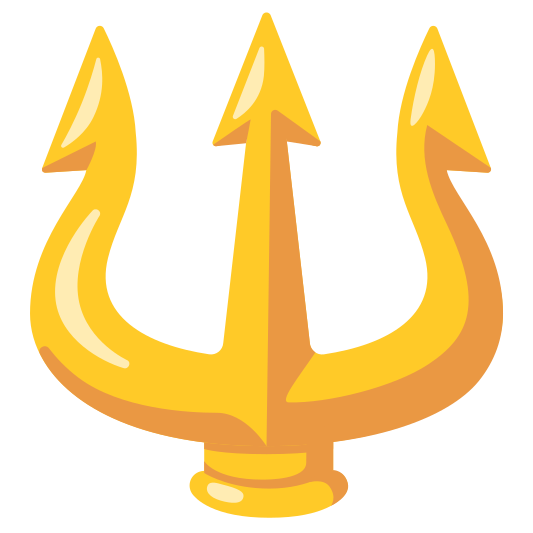 The trident emblem emoji.