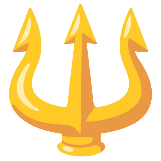 The trident emblem emoji.