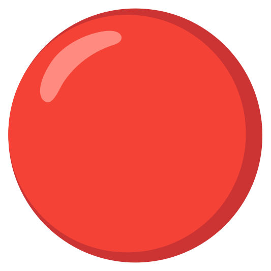 The red circle emoji.