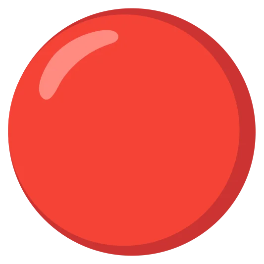 The red circle emoji.