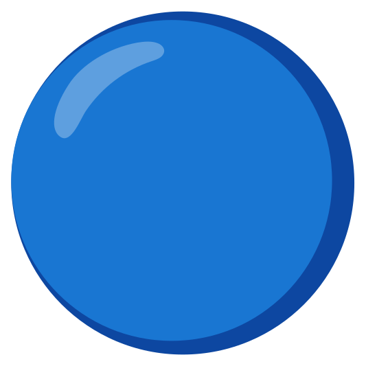 The blue circle emoji.