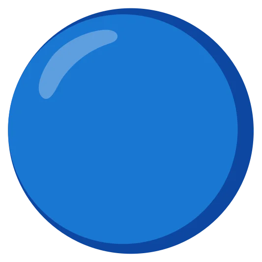 The blue circle emoji.
