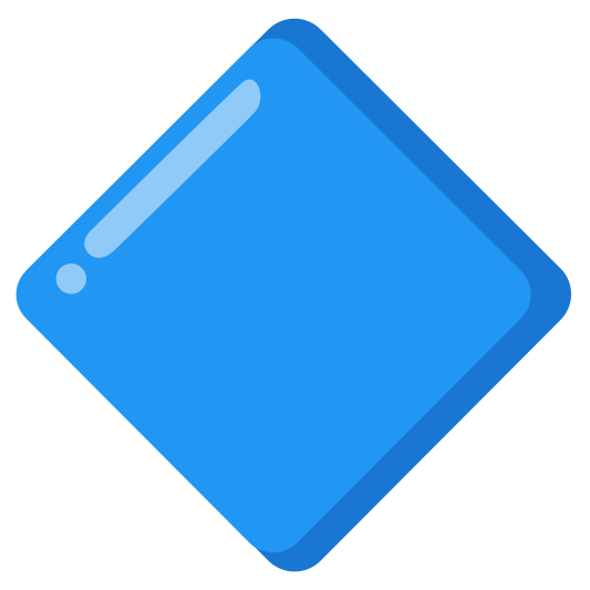 The large blue diamond emoji.