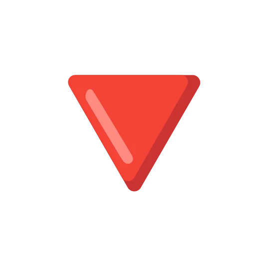 The red triangle pointed down emoji.