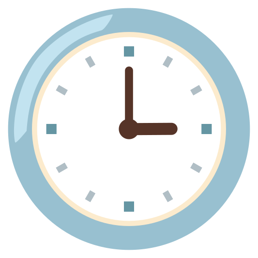 The three o’clock emoji.