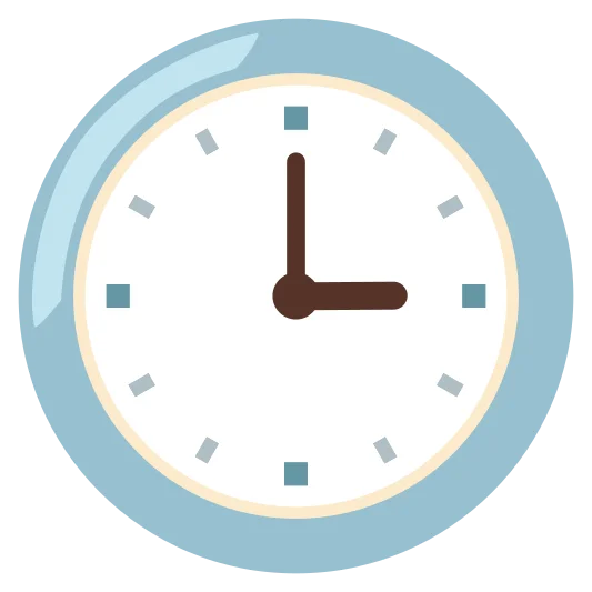 The three o’clock emoji.