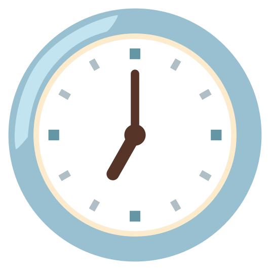 The seven o’clock emoji.