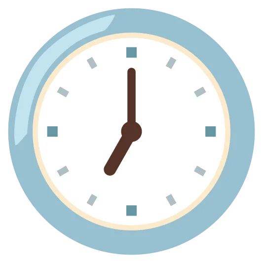 The seven o’clock emoji.