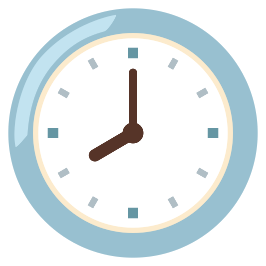 The eight o’clock emoji.