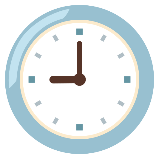 The nine o’clock emoji.