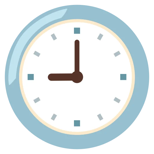 The nine o’clock emoji.