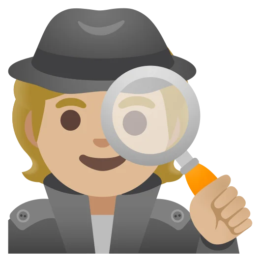 The detective: medium-light skin tone emoji.