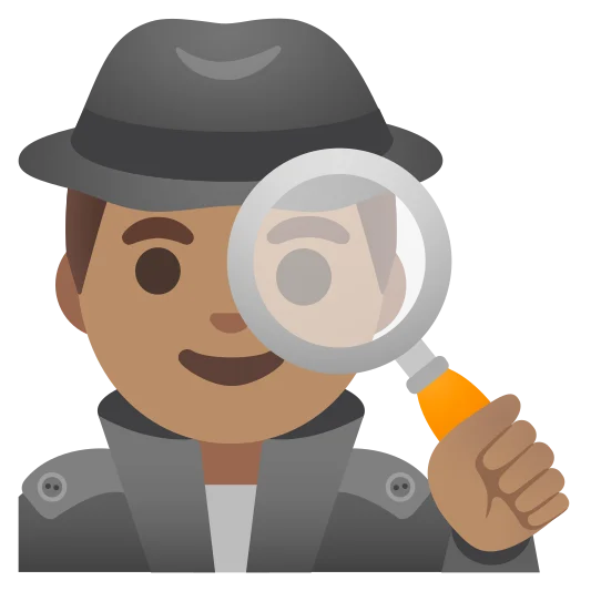 The man detective: medium skin tone emoji.