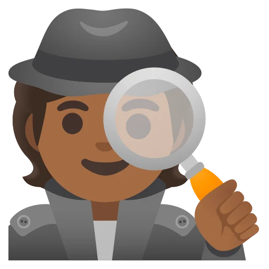 The detective: medium-dark skin tone emoji.